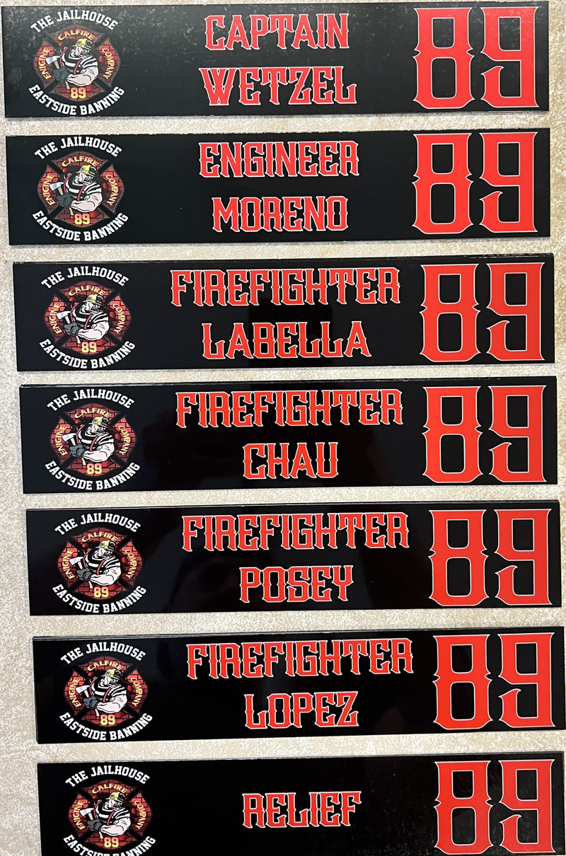 Locker Name Plates