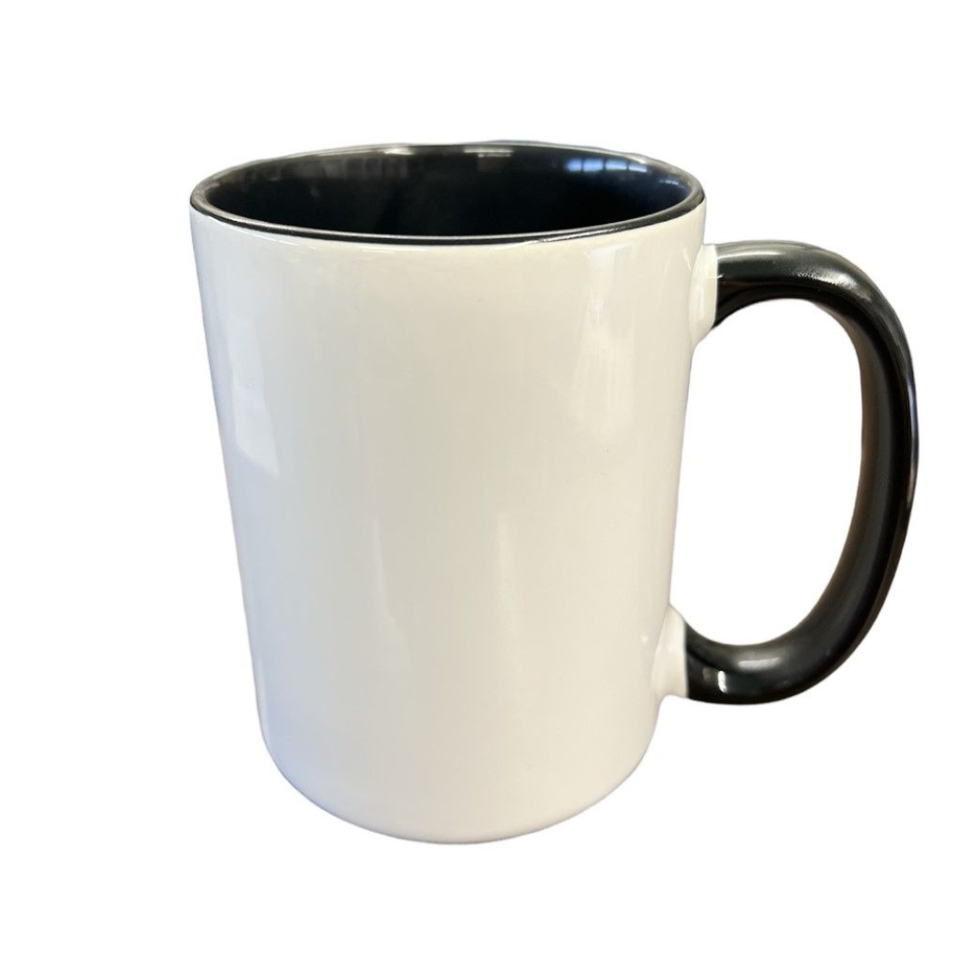 Custom Black Sublimation Mugs (15 Oz.)